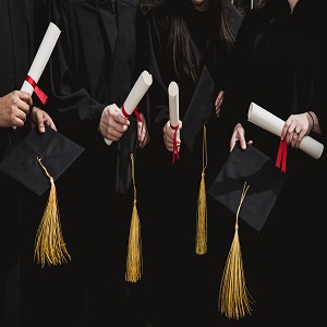 under graduation students with degree
